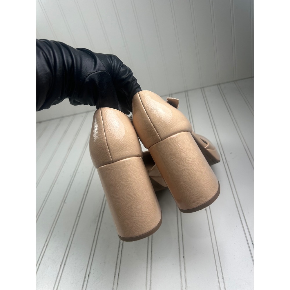 Jellypop Nude Vintage Retro Patent Platform Mary Jane Heels Women's Size 9 - Picture 8 of 11